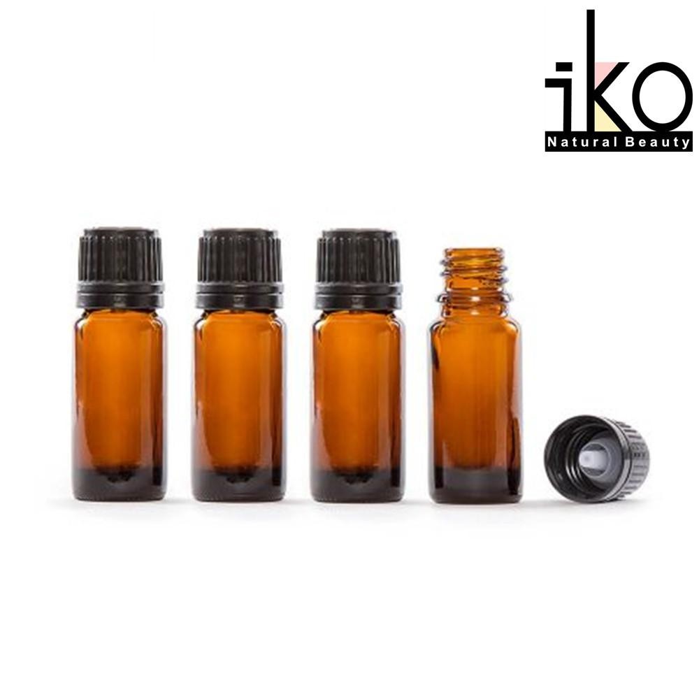 1pc 10ml Bottle Amber Glass Essential Oil / Dripper