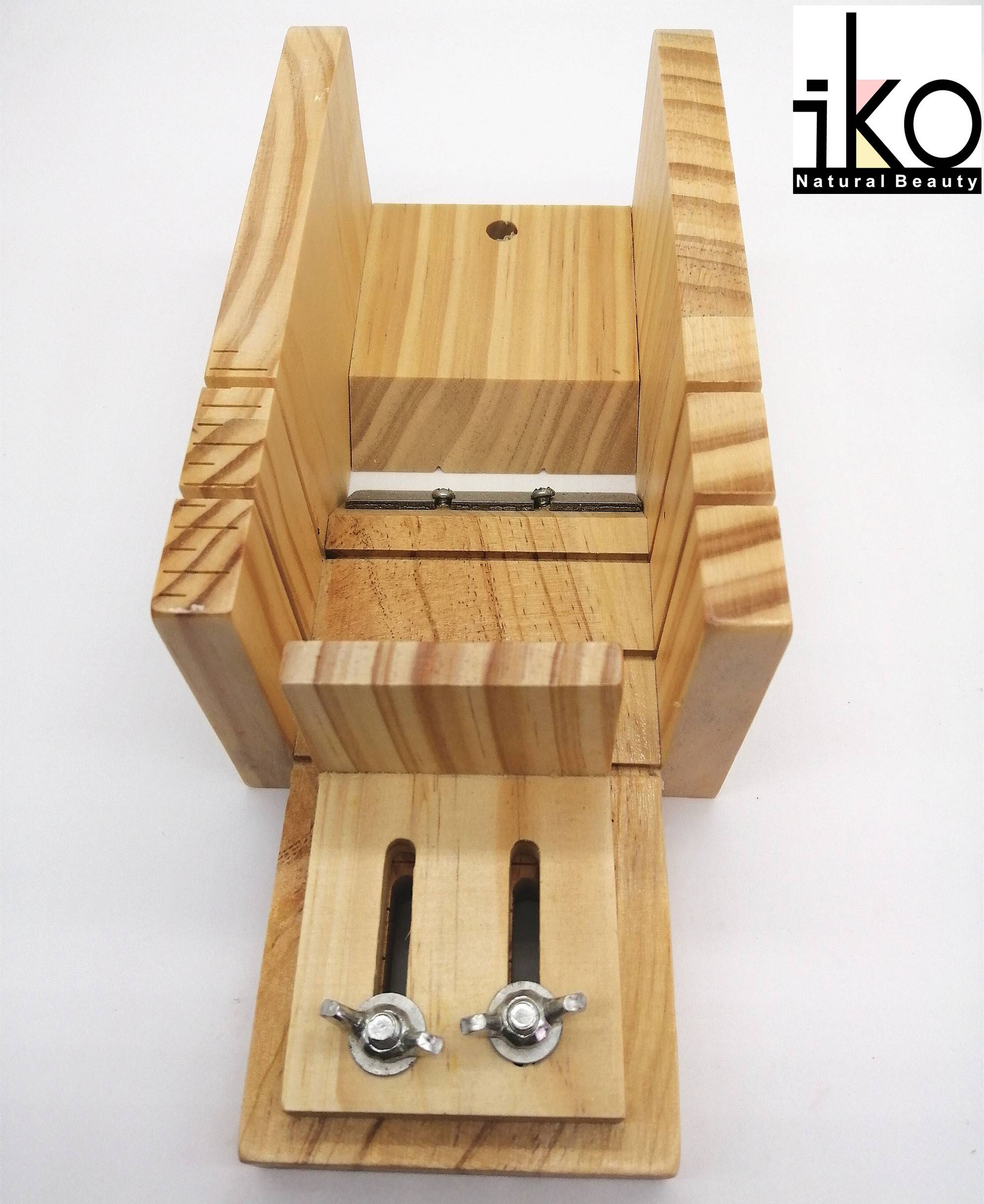 Adjustable Wood Soap Mold Loaf Cutter with Handle String Cutter