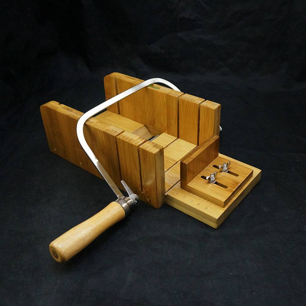 Adjustable Wood Soap Mold Loaf Cutter with Handle String Cutter